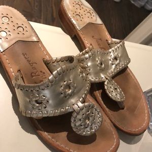 Jack Rogers gold sandals